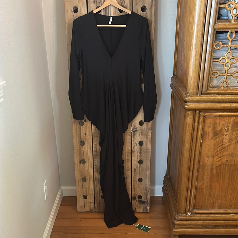 HALARA Black Long Sleeve Dress